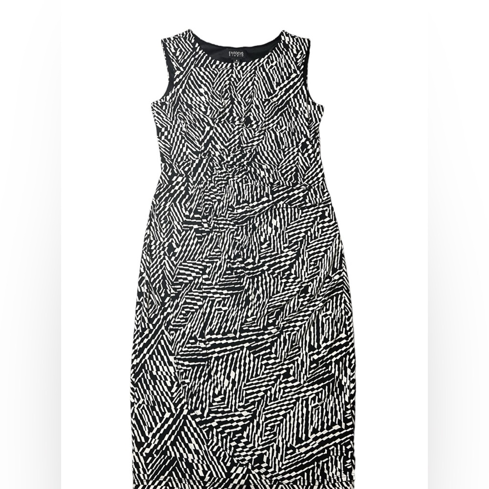 Business Formal Black and White Dress